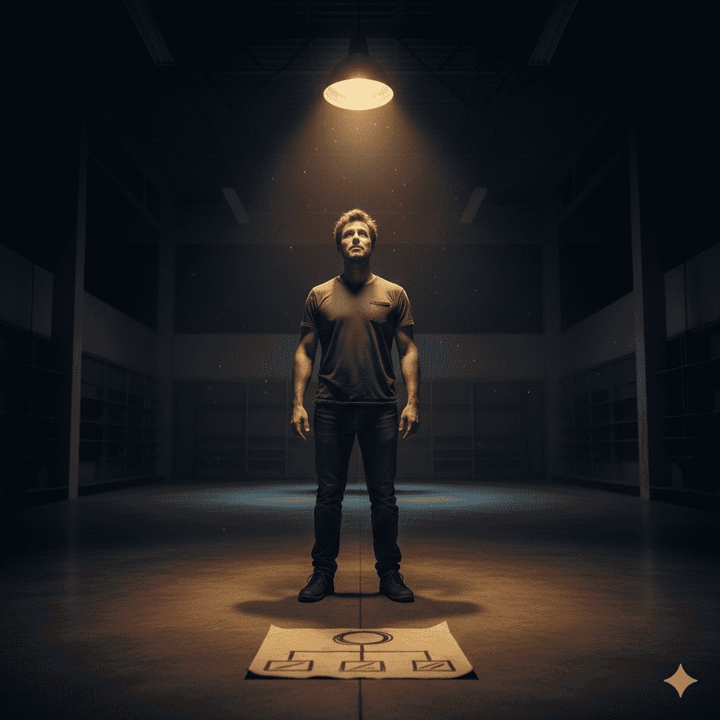 Juan en su negocio vacío